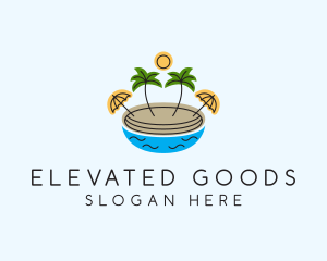 Beach Resort Island  logo design