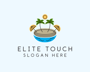 Beach Resort Island  logo design