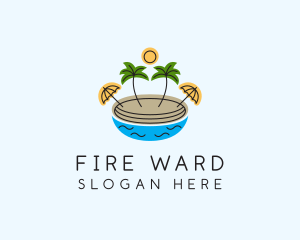 Beach Resort Island  logo design