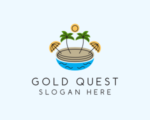 Beach Resort Island  logo design