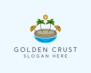 Beach Resort Island  logo design