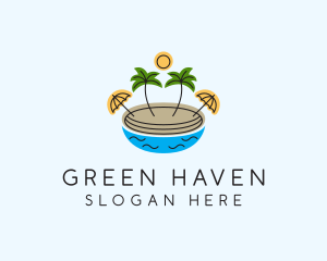 Beach Resort Island  logo design