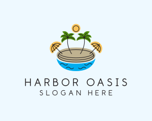 Beach Resort Island  logo design