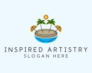 Beach Resort Island  logo design