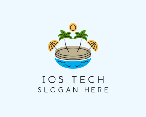 Beach Resort Island  logo design