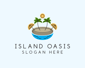 Beach Resort Island  logo design