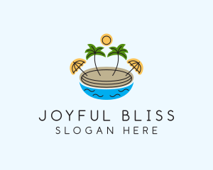 Beach Resort Island  logo design