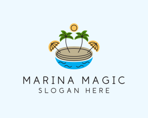 Beach Resort Island  logo design