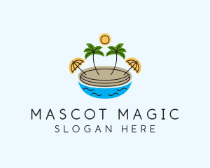 Beach Resort Island  logo design