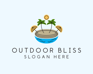 Beach Resort Island  logo design