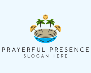 Beach Resort Island  logo design