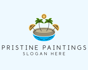 Beach Resort Island  logo design