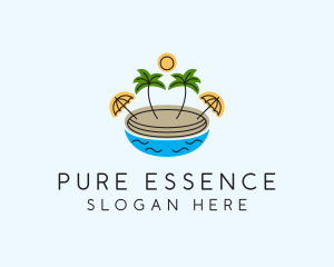 Beach Resort Island  logo design