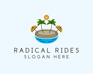 Beach Resort Island  logo design