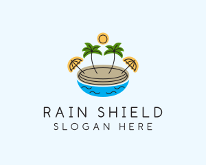 Beach Resort Island  logo design