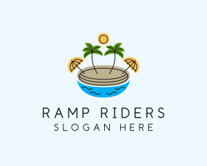 Beach Resort Island  logo design