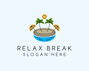 Beach Resort Island  logo design