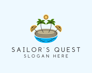 Beach Resort Island  logo design