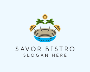 Beach Resort Island  logo design