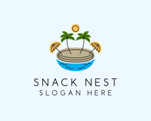 Beach Resort Island  logo design