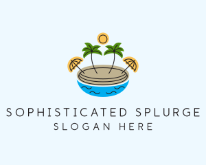 Beach Resort Island  logo design