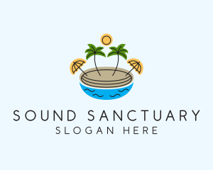 Beach Resort Island  logo design