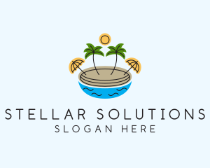 Beach Resort Island  logo design