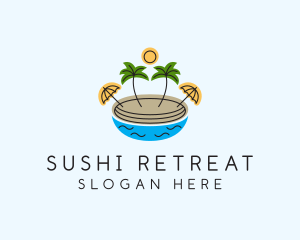 Beach Resort Island  logo design