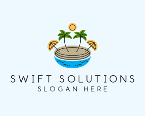 Beach Resort Island  logo design