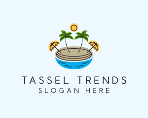 Beach Resort Island  logo design