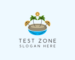 Beach Resort Island  logo design