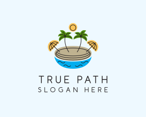 Beach Resort Island  logo design