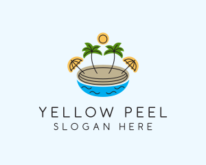 Beach Resort Island  logo design