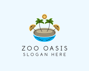 Beach Resort Island  logo design