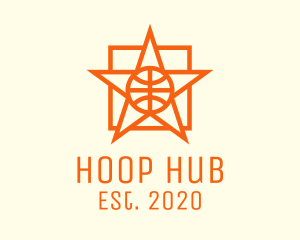 Orange Basketball Star logo