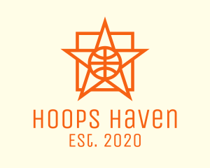 Orange Basketball Star logo