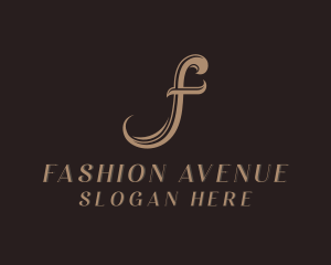 Seamstress Fashion Boutique Letter F logo design