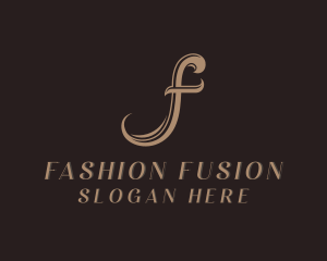 Seamstress Fashion Boutique Letter F logo design