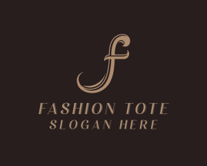 Seamstress Fashion Boutique Letter F logo design