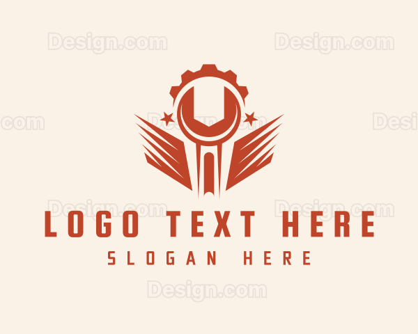 Handyman Wrench Cog Logo