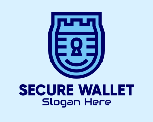 Blue Security Lock  logo design