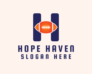 Blue H Football Logo