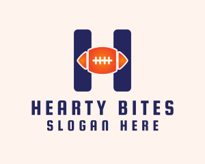 Blue H Football logo design