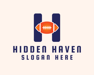 Blue H Football logo design