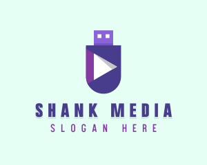 Media Player Flash Drive logo design