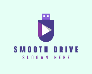 Media Player Flash Drive logo design