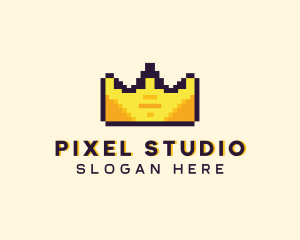 Pixelated Crown Pixel logo