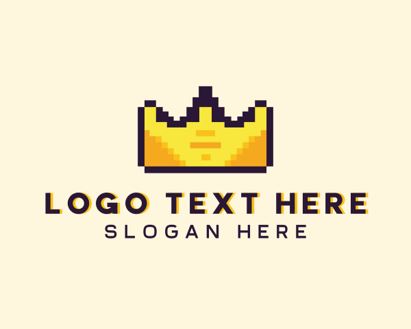 Pixelated Crown Pixel logo