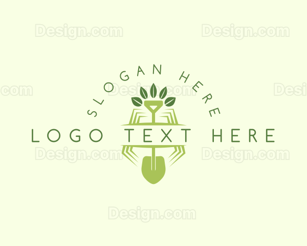 Shovel Leaf Pentagon Logo