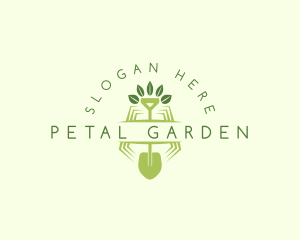 Shovel Leaf Pentagon logo design